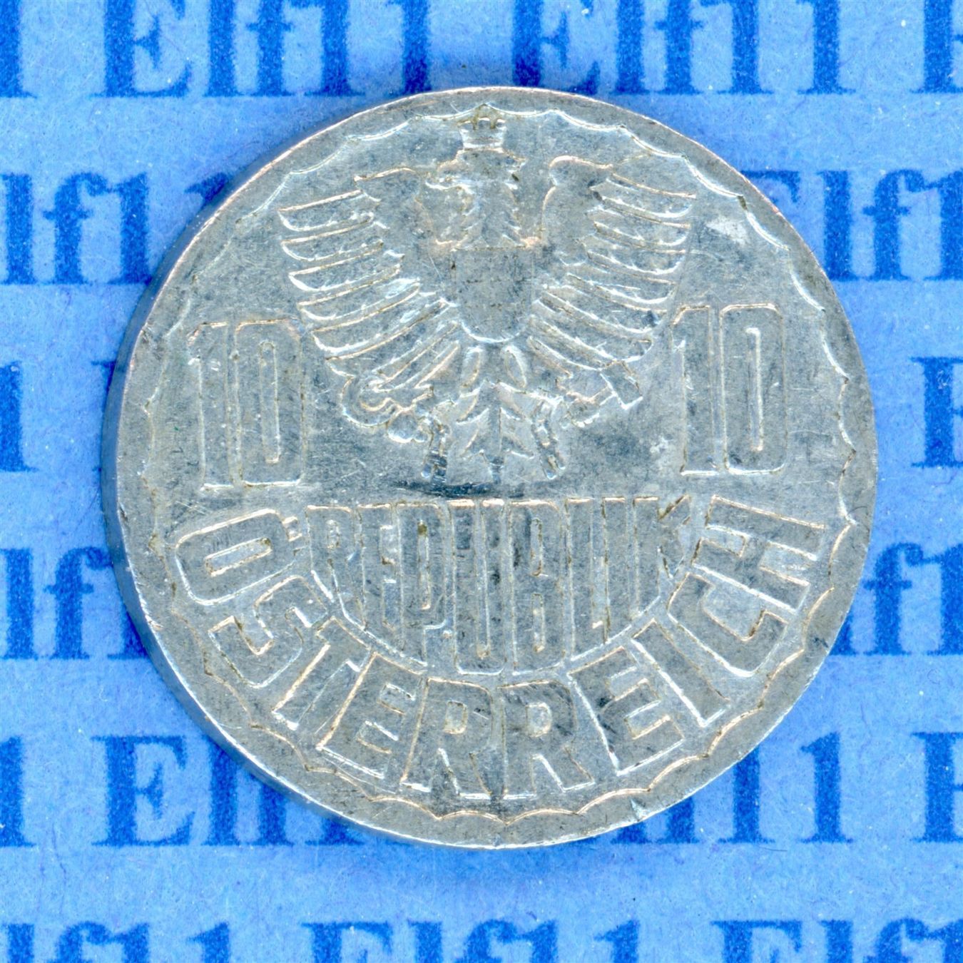 Tutti le monete: ATS___0.10 1955 ss 10 Groschen – Usato da Widnau venduto da Elf11 1