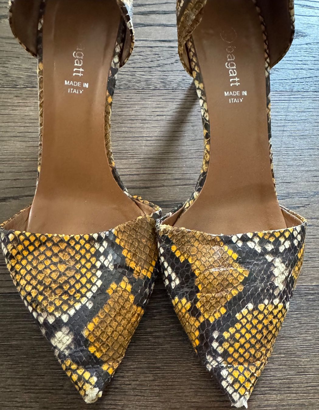 Bugatti Damenschuhe: Bugatti Snake-Print Leather Heels - Made in Italy – Gebraucht aus Uitikon Waldegg von gha_v6gz 1