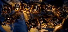 LED Lichterkette Rattan Zylinder mit Timer gebraucht