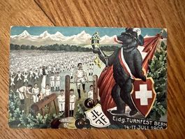 Antike Postkarte, Eid. Turnfest, Bern, 1906