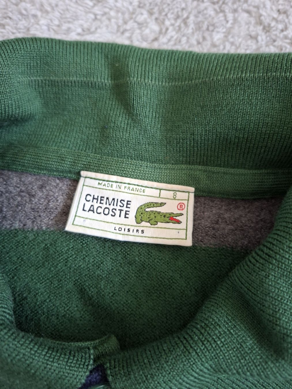 Lacoste Pullover & Sweatshirts: pull Lacoste rayé vert gris taille 8 laine – Gebraucht aus Renens VD von ser_j2fn 5
