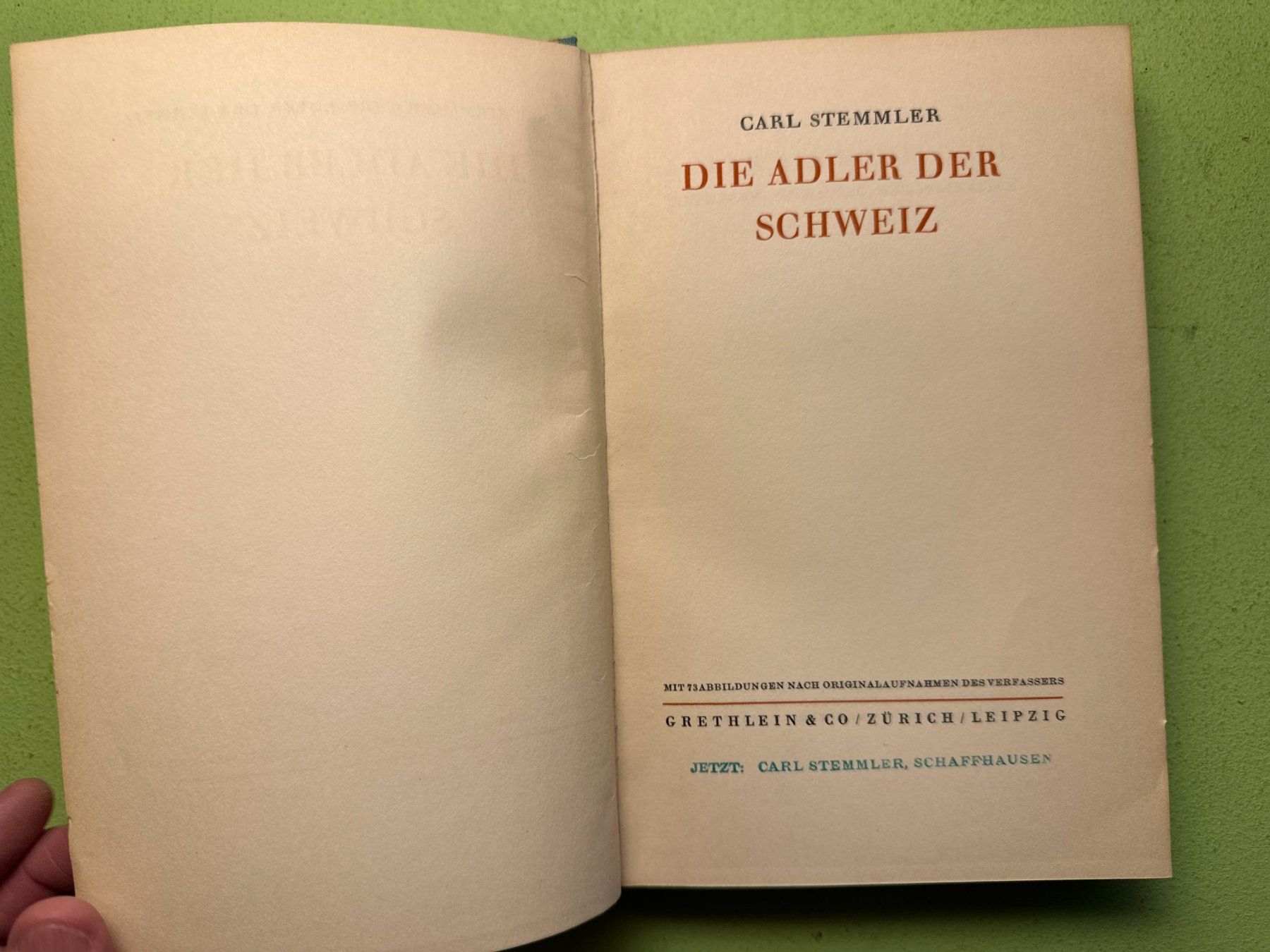 Libri: Carl Stemmler: Die Adler der Schweiz. – Usato da Zürich venduto da allp 1