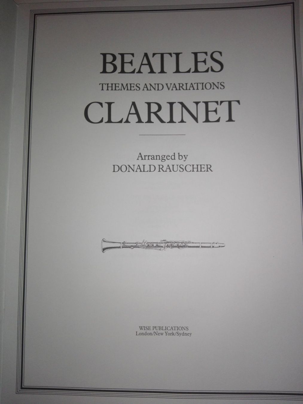 Bücher: Beatles - Themes & Variations Clarinet         ©'1977 – Gebraucht aus St. Gallen von elk2021 2