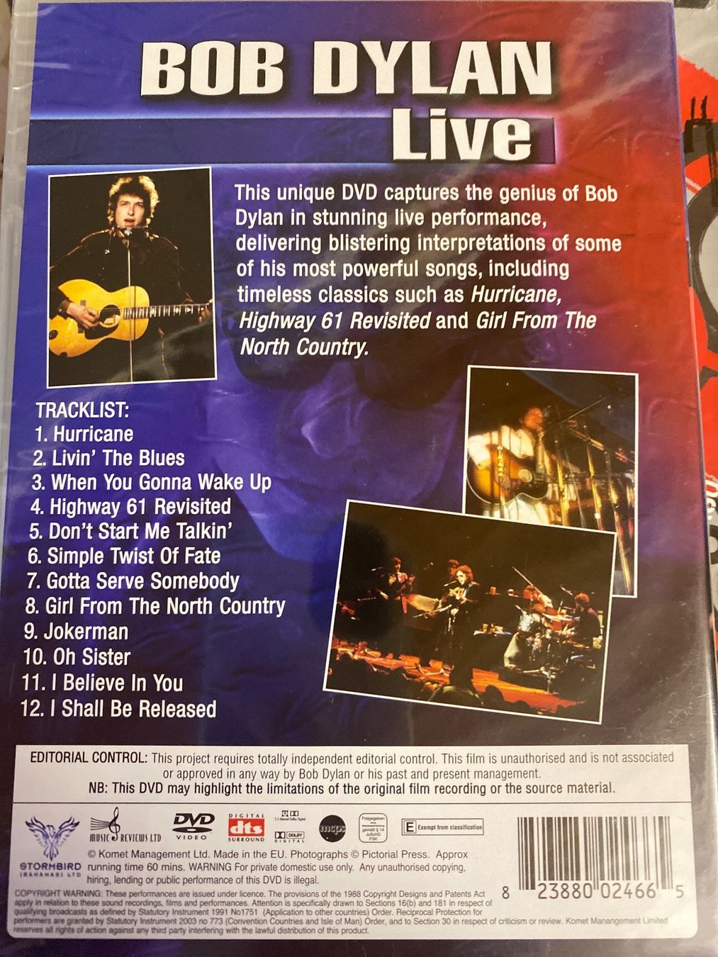 Alle DVDs: Bob Dylan -  Live Concert Performance - DVD – Neu und originalverpackt aus Le Brassus von cinema13 1