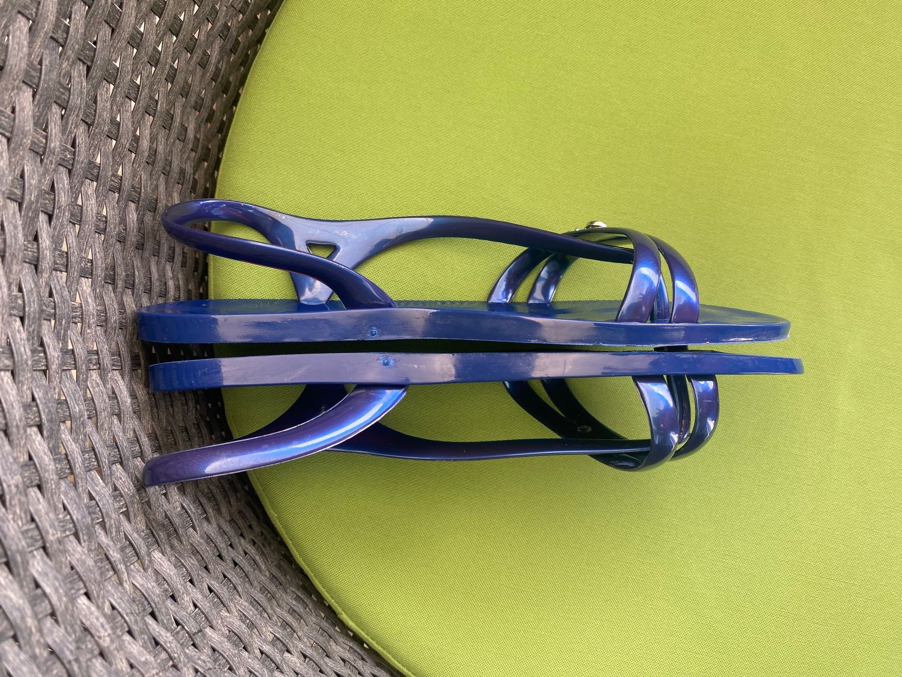 Damenschuhe: SUMMERTIME - stylische Flip-Flops mit Seepferdchen, blau, 38 – Gebraucht aus Winkel von ferrari2022 5