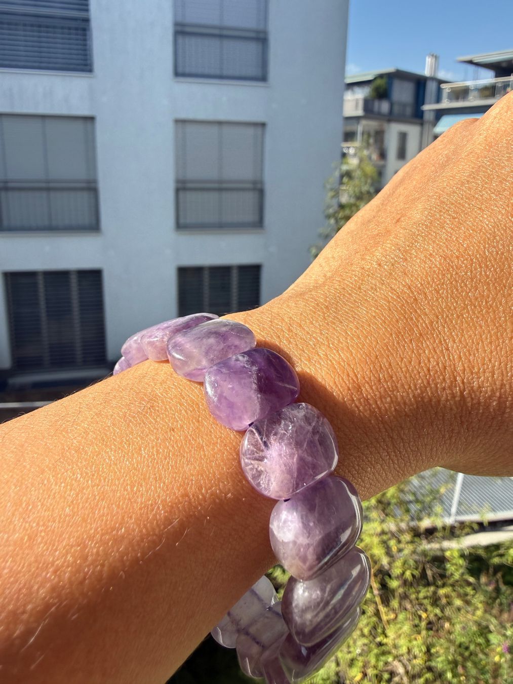 Armbänder & -reifen: Amethyst Stretch Armband – Elastischer Edelstein Armreif – Neu (gemäss Beschreibung) aus Jegenstorf von SteinGlanz 2
