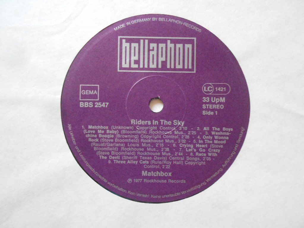 Dischi in vinile: NATCHBOX  -  RIDERS IN THE SKY – Usato da Bex venduto da Giorgiob 3