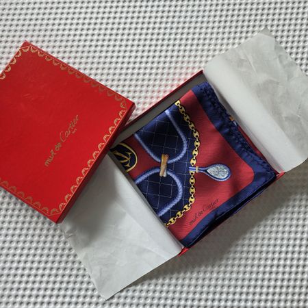 Vintage Must de Cartier Seidentuch, 86 × 86 
