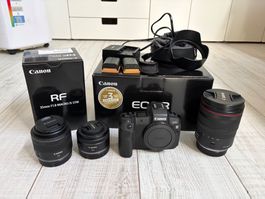 Kit Canon EOS R + 3 obiettivi RF (24-105L, 35mm Macro, 50mm)