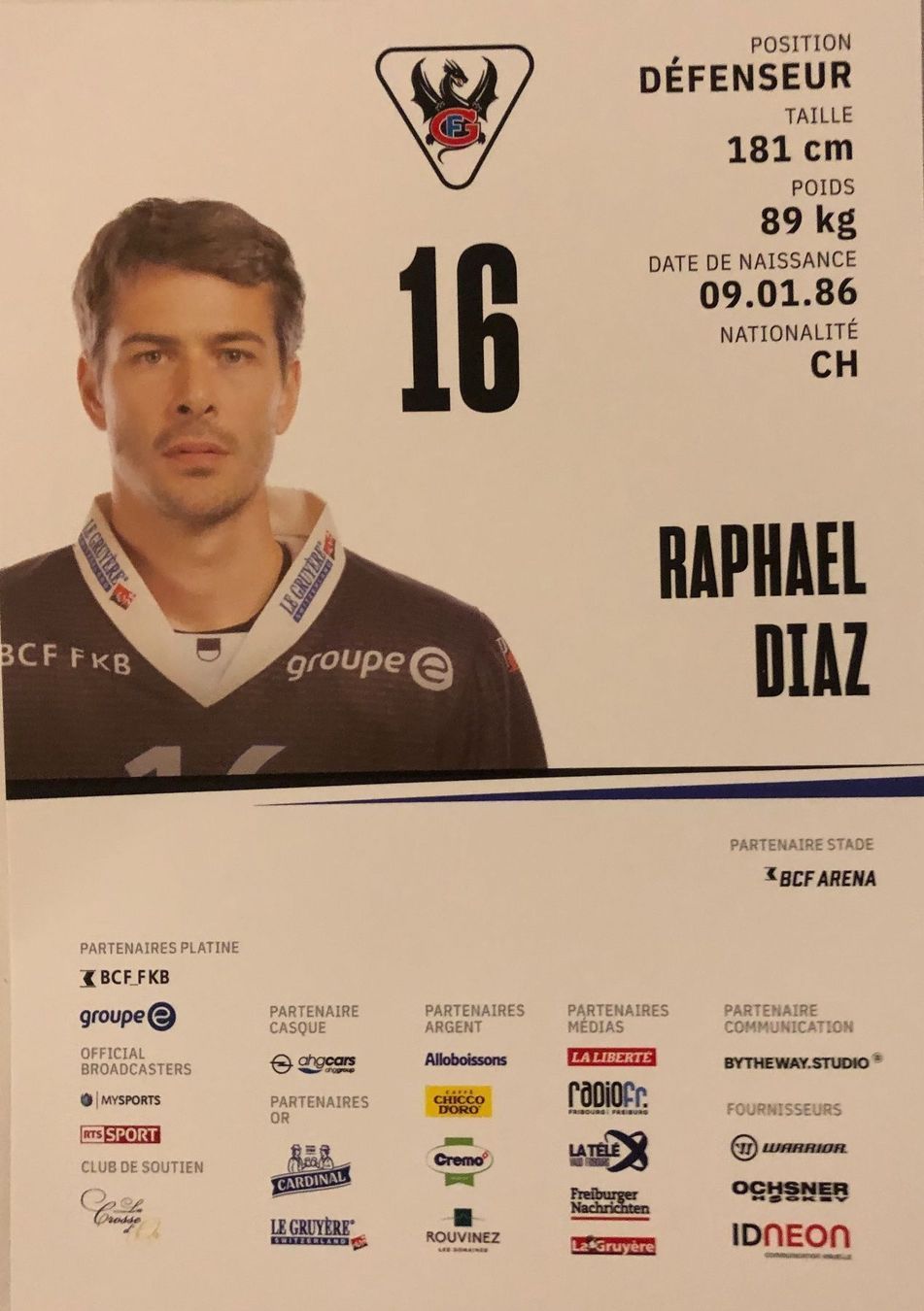 Autogramme: Autogramm von Raphael Diaz – Neu (gemäss Beschreibung) aus Ostermundigen von Vancouver16 1