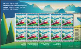 2021, Nr.1821 Kleinbogen (Rigi Bahnen) postfrisch **.