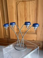 Kerzenständer für 4 Kerzen, Metall/Glas, modern!