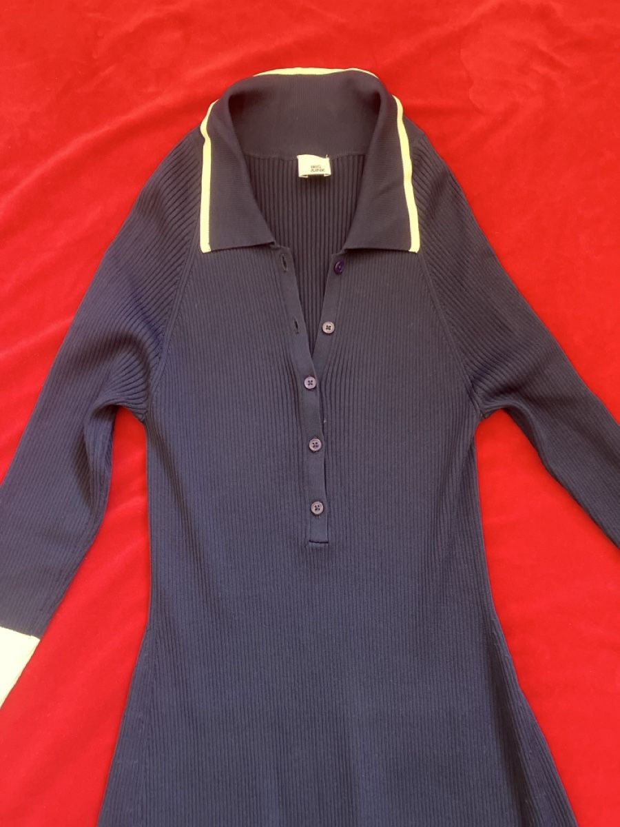 Vestiti: Iris & Ink Kleid marine/beige Grösse M gerippt – Nuovo (secondo la descrizione) da Muralto venduto da jac_hkz5 2