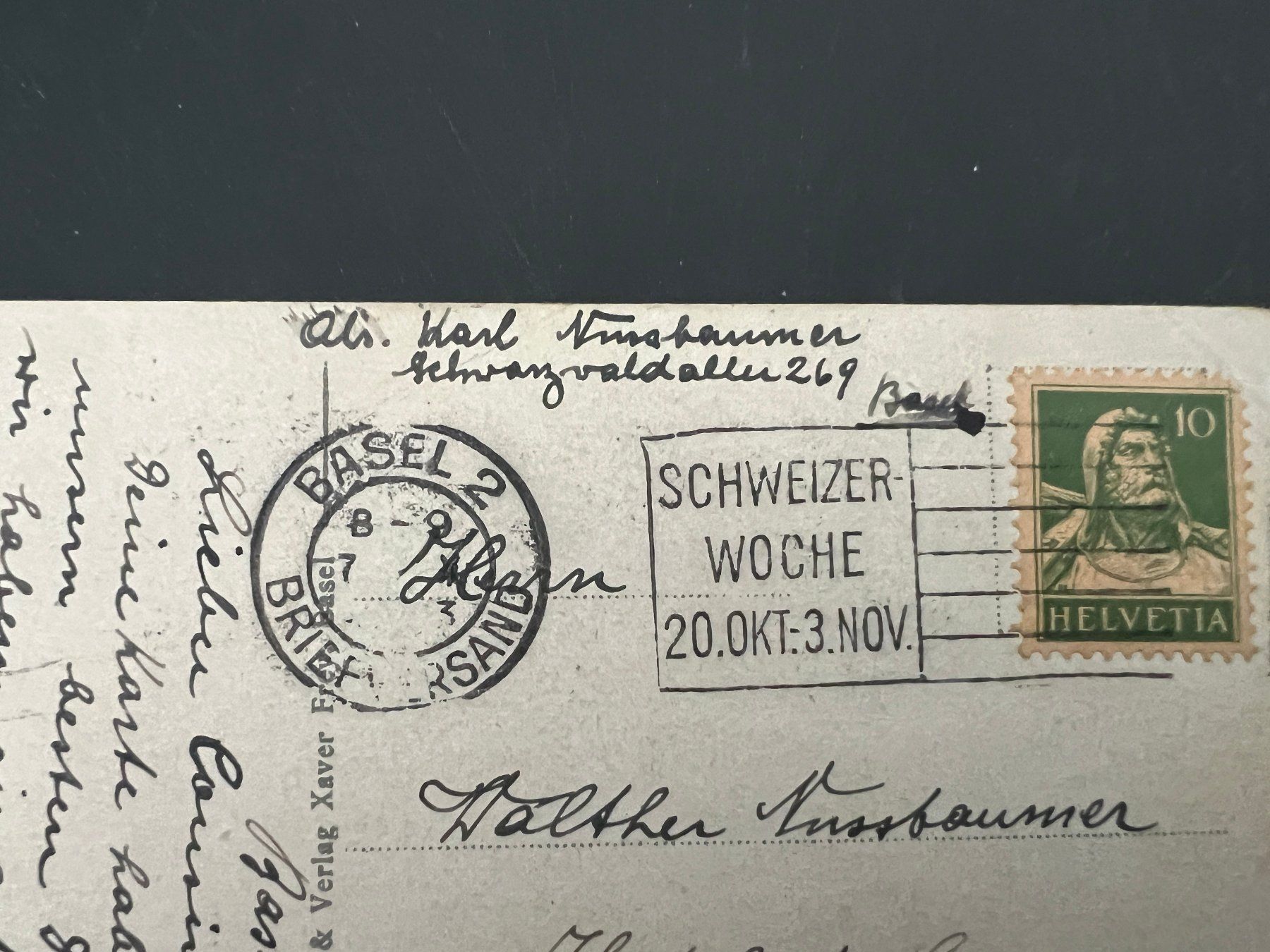 Cartoline postali: AK  1923 Basel uralt  (G1389) – Usato da Hinwil venduto da Sidi4 1