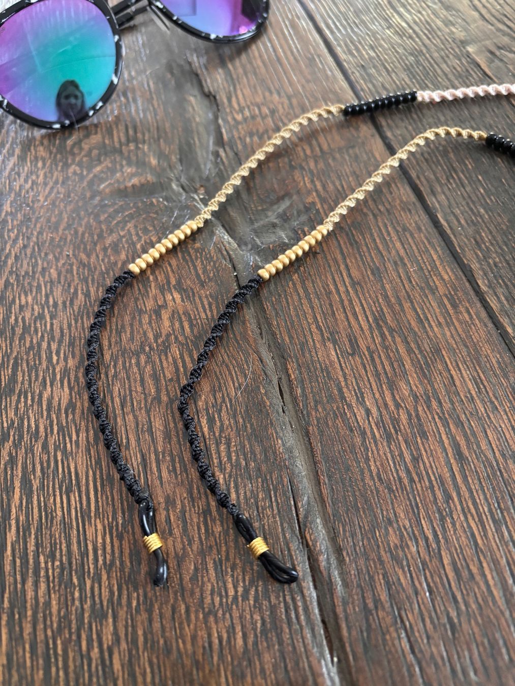 Catenine: Brillenkette Makramee Handmade – Nuovo (secondo la descrizione) da St. Niklaus VS venduto da loumonrohandmade 5