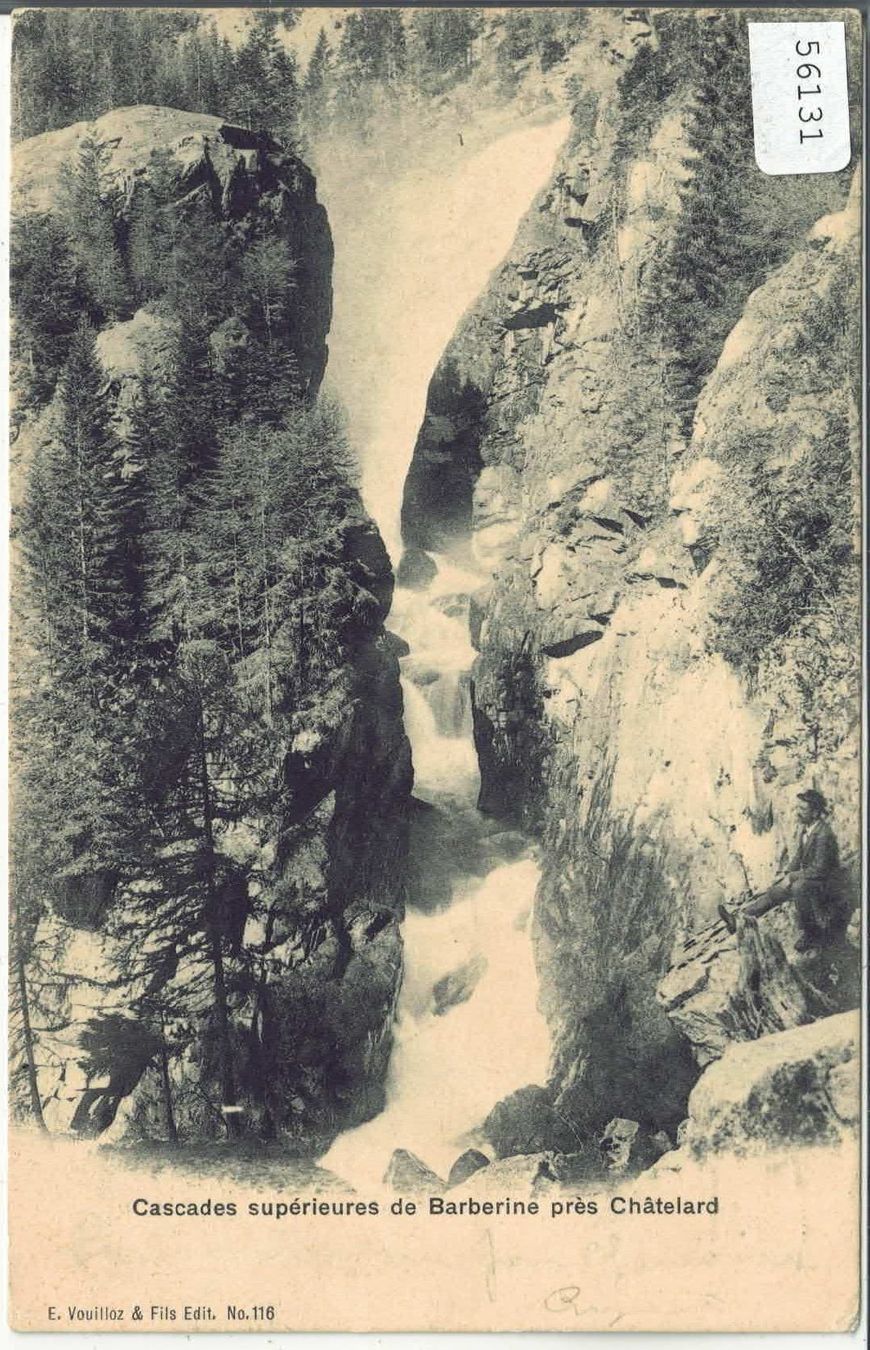 Cartoline postali: Cascades superieures de Barberine pres du Chatelard - animee – Usato da Ettingen venduto da Kartenplanet