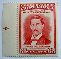 65 Centimos, Costa Rica, Centenario 1957
