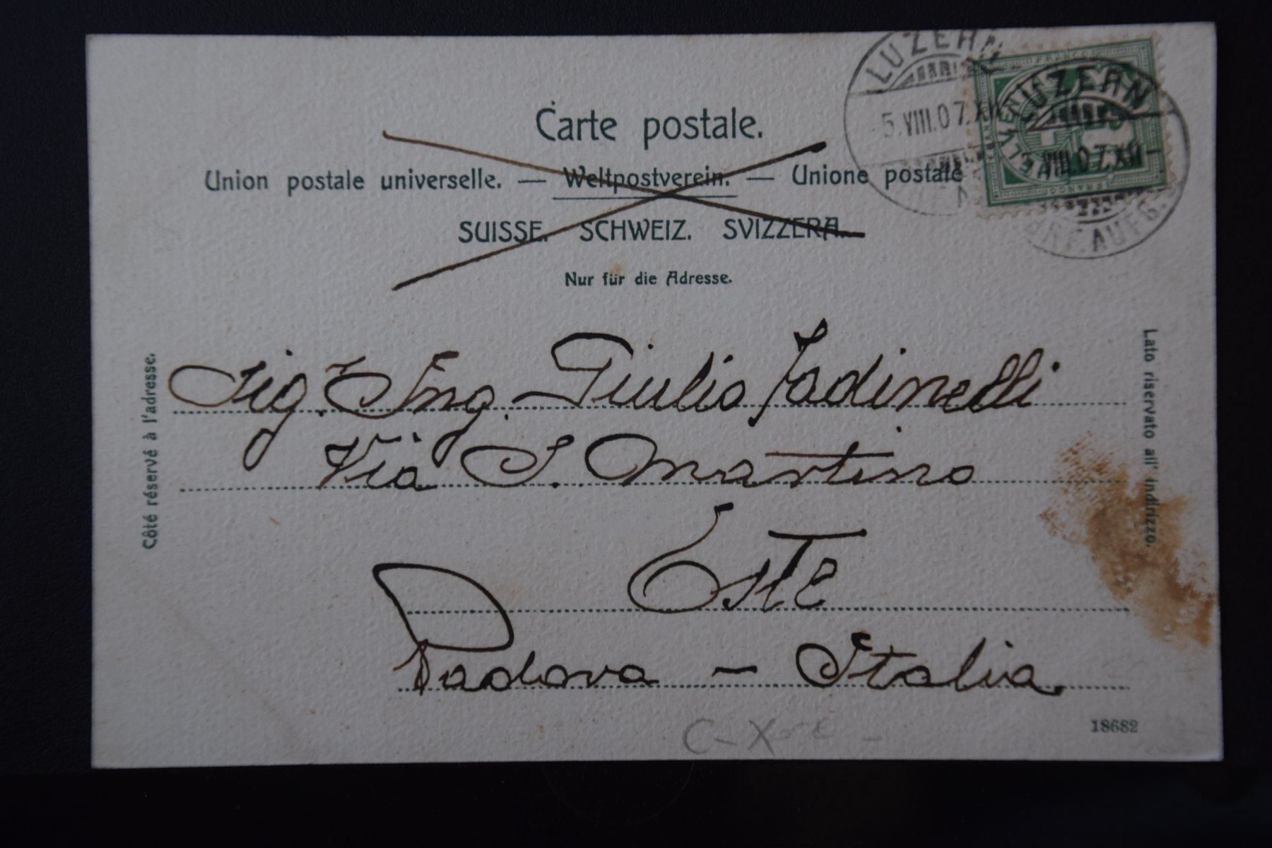 Cartes postales: AK Luzern, Obergrund 1907 – D'occasion à Luzern par CH2018 1