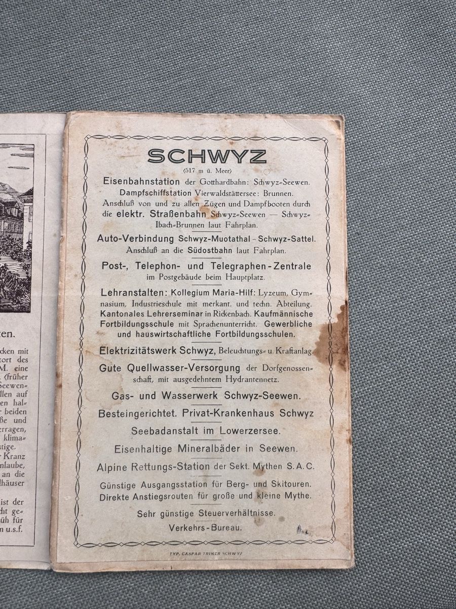 Landkarten & Atlanten: Alte Karte Schwyz – Gebraucht aus Sursee von Dersempacher 2