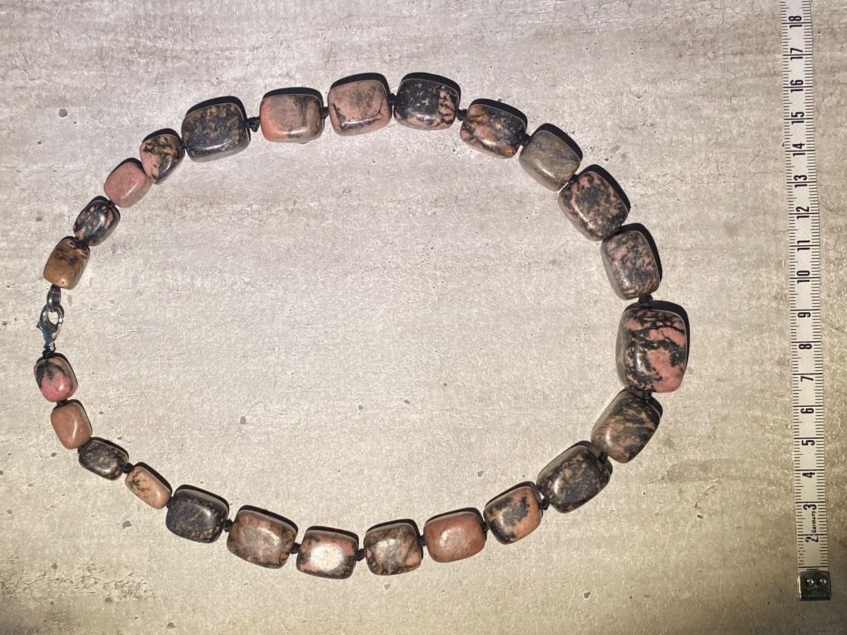 Catenine: natürlicher Rhodolith - Edelstein Halskette – Nuovo e nell'imballaggio originale da Laax GR venduto da krippenfiguren-laax 3