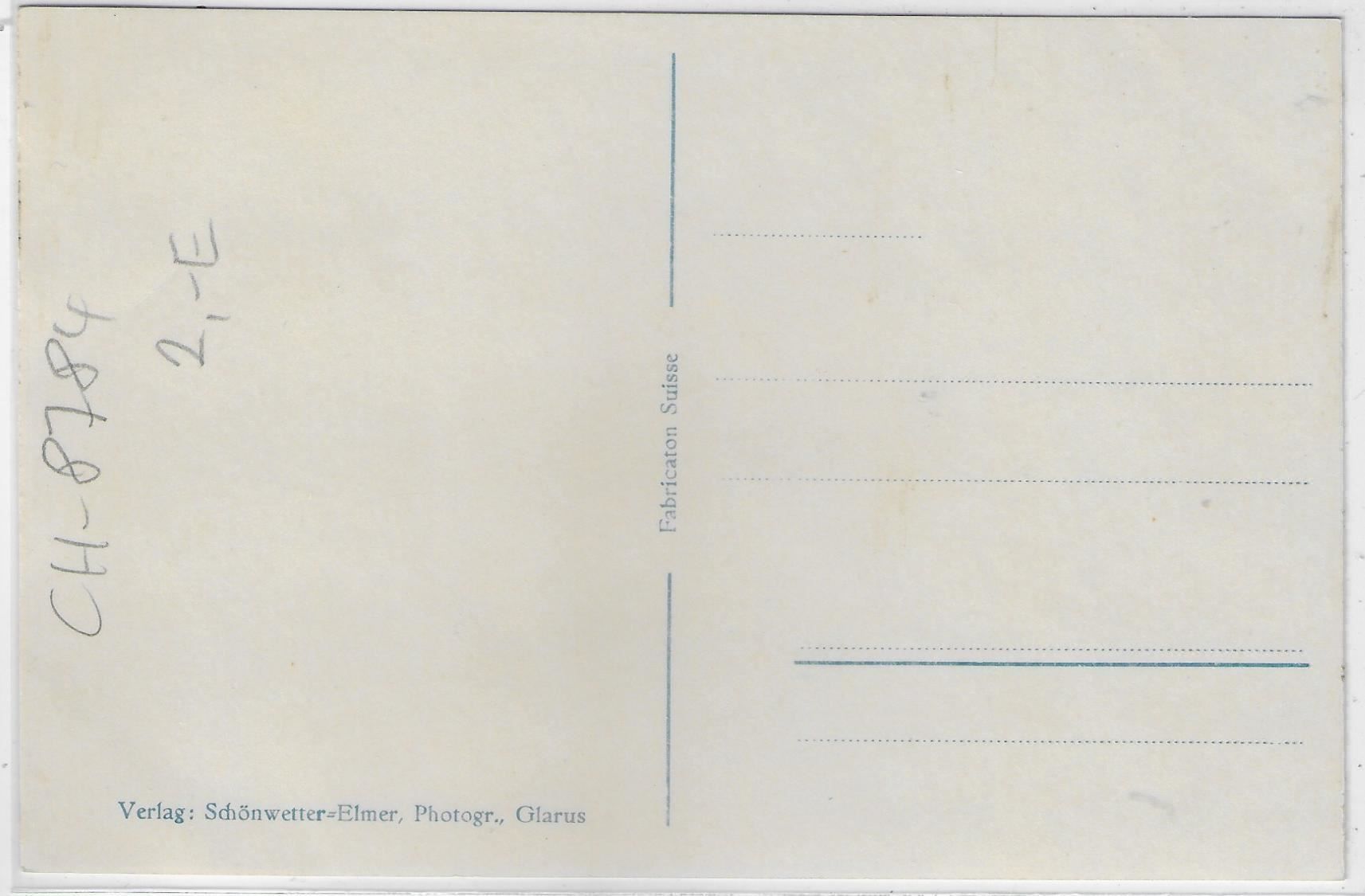Cartoline postali: Braunwald - Pension Heer mit Ortstock – Usato da Ettingen venduto da Kartenplanet 1