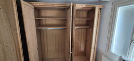 Kleiderschrank Holz natur H 213 B 198 T 60 guter Zustand