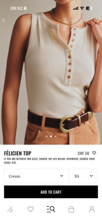Félicien Top von Sézane in Grösse XS