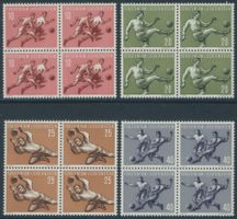 FL - 1954 - Sport - Fussball - Viererblock - postfrisch **