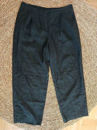 Elegante Leinenhose von Massimo Dutti mit Bundfalten