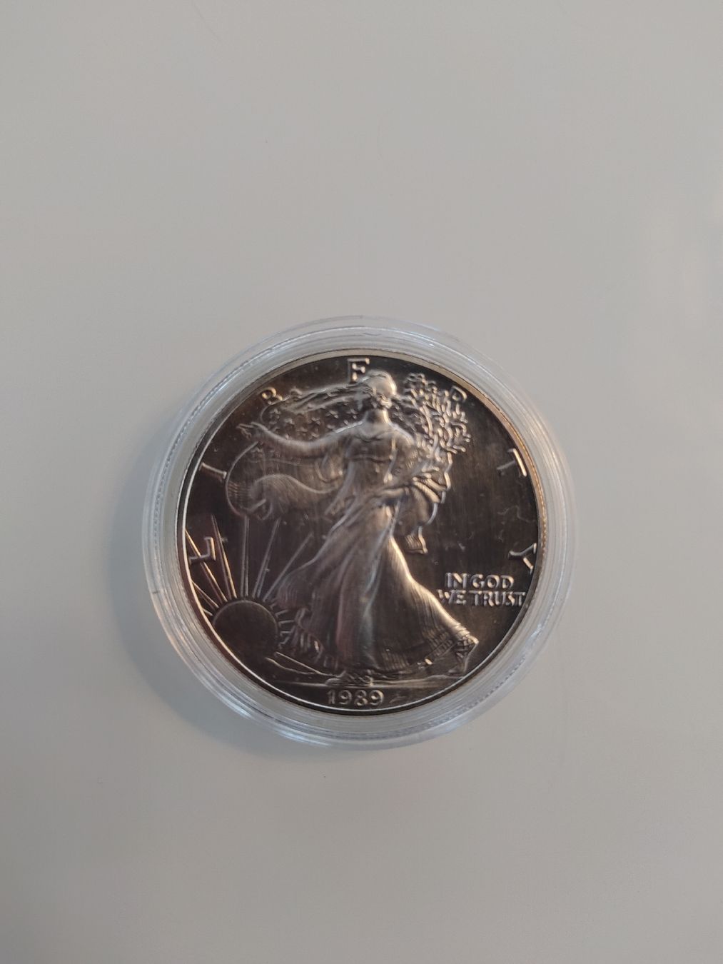 Tutti le monete: Silbermünze American Eagle 1 oz 1989  – Usato da Bassersdorf venduto da Redsnappered