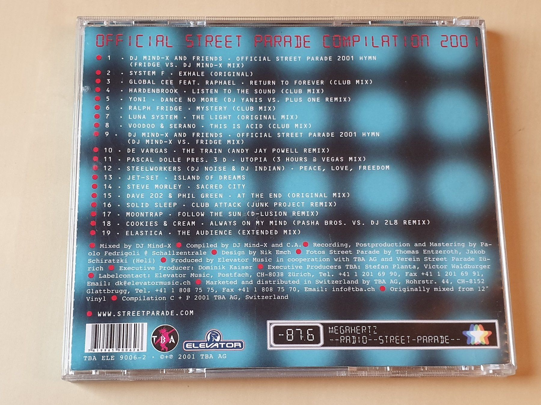 CD: Street Parade 2001 Mind-X – Usato da Stansstad venduto da collectorsshop 1