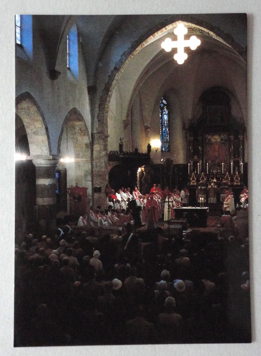 Ansichtskarten: Abbatiale de Saint-Maurice – Gebraucht aus Fétigny von Billy2miny