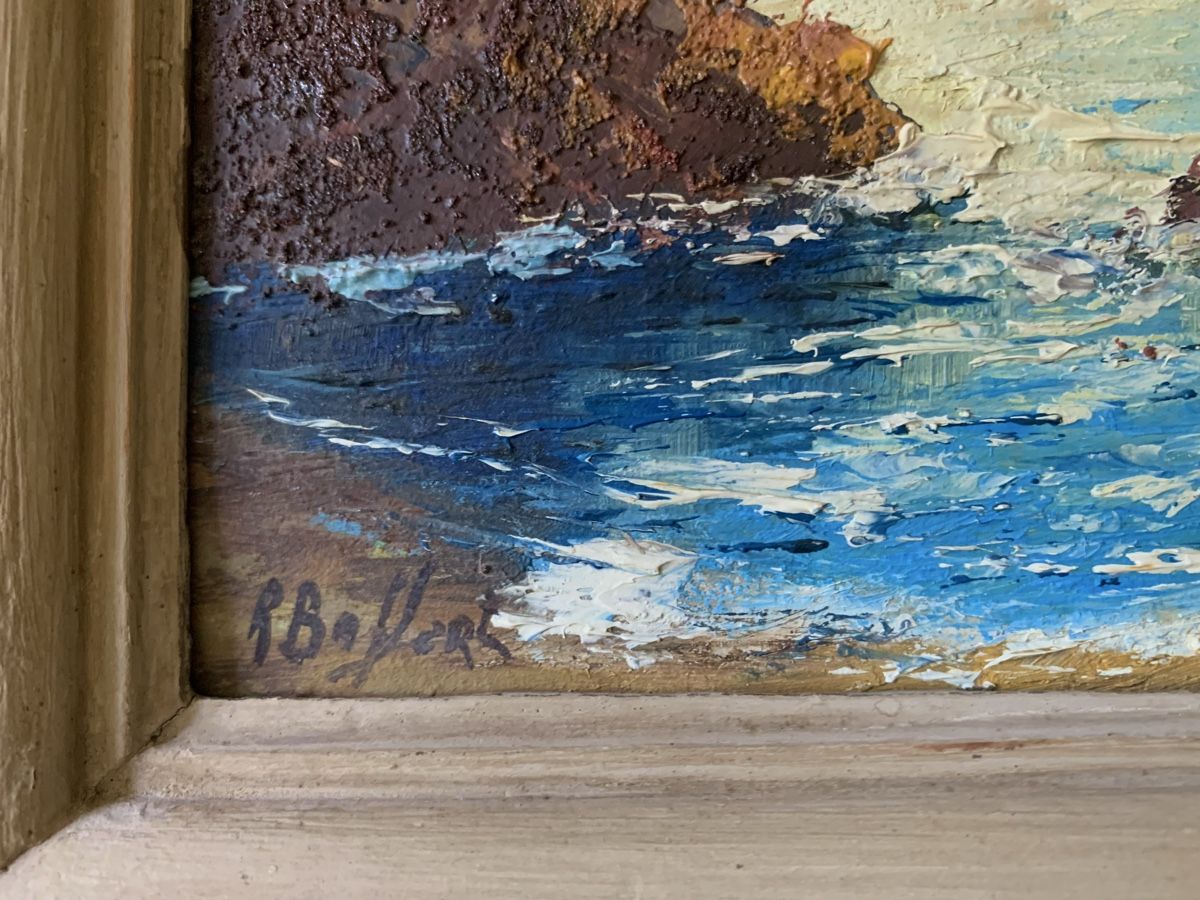 Dipinti: Gemälde mit Meerblick und Segelbooten, handsigniert. – Usato da Wallisellen venduto da Died 2
