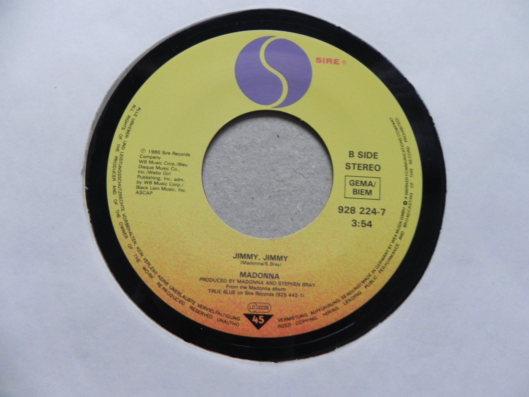 Schallplatten: Single 7 " USA Pop Rock Sängerin Madonna 1987 Causing a ... – Gebraucht aus Siebnen von krimsie 3