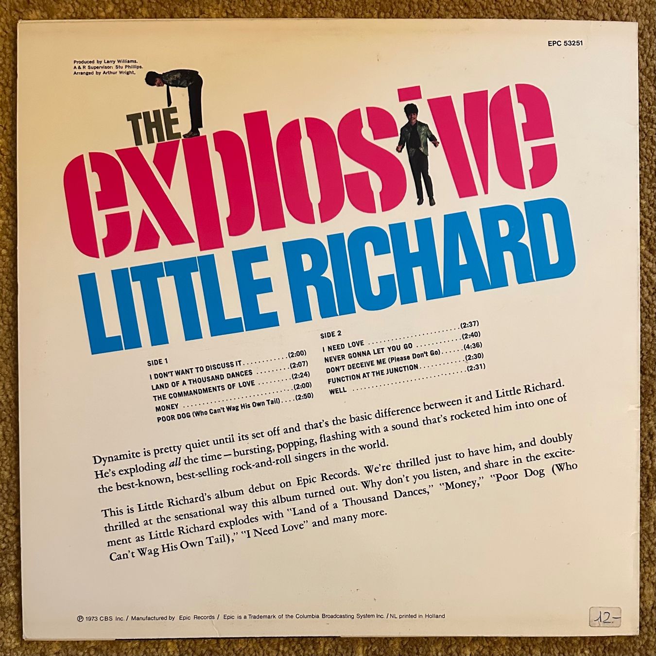 Schallplatten: LP - Little Richard - The Explosive Little Richard – Gebraucht aus Breganzona von Onairda75 1