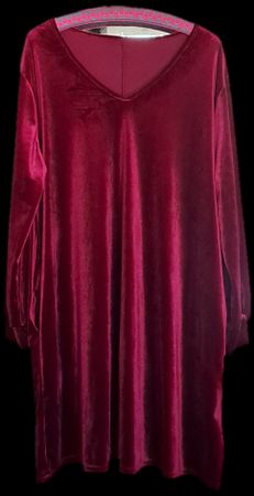 Robe / casaque en velours bordeaux taille 48
