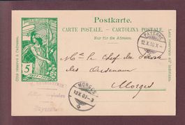 Carte préaffranchie UPU - 1900