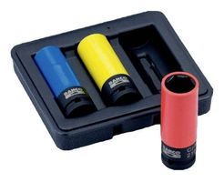 Bahco Kraft-Steckschlüssel-Satz, 17, 19 und 21 mm