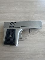 Feuerzeug Penguin Aurora 45 Butangas Pistolenform Silber