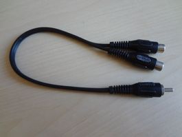 Câble raccord mono Cinch M > 2x Cinch femelles - Long. 0,30m