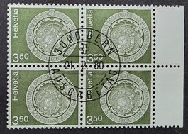 Z 613 Astronomische Uhr, Bern/Viererblock ET ** (1980)