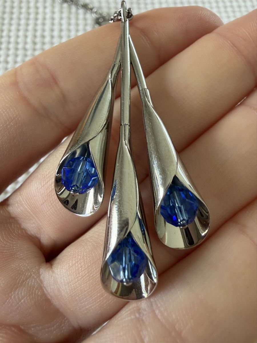Ketten: Collier avec pendentif Swatch à cristaux bleus – Neu (gemäss Beschreibung) aus Porrentruy von Aussie25 6
