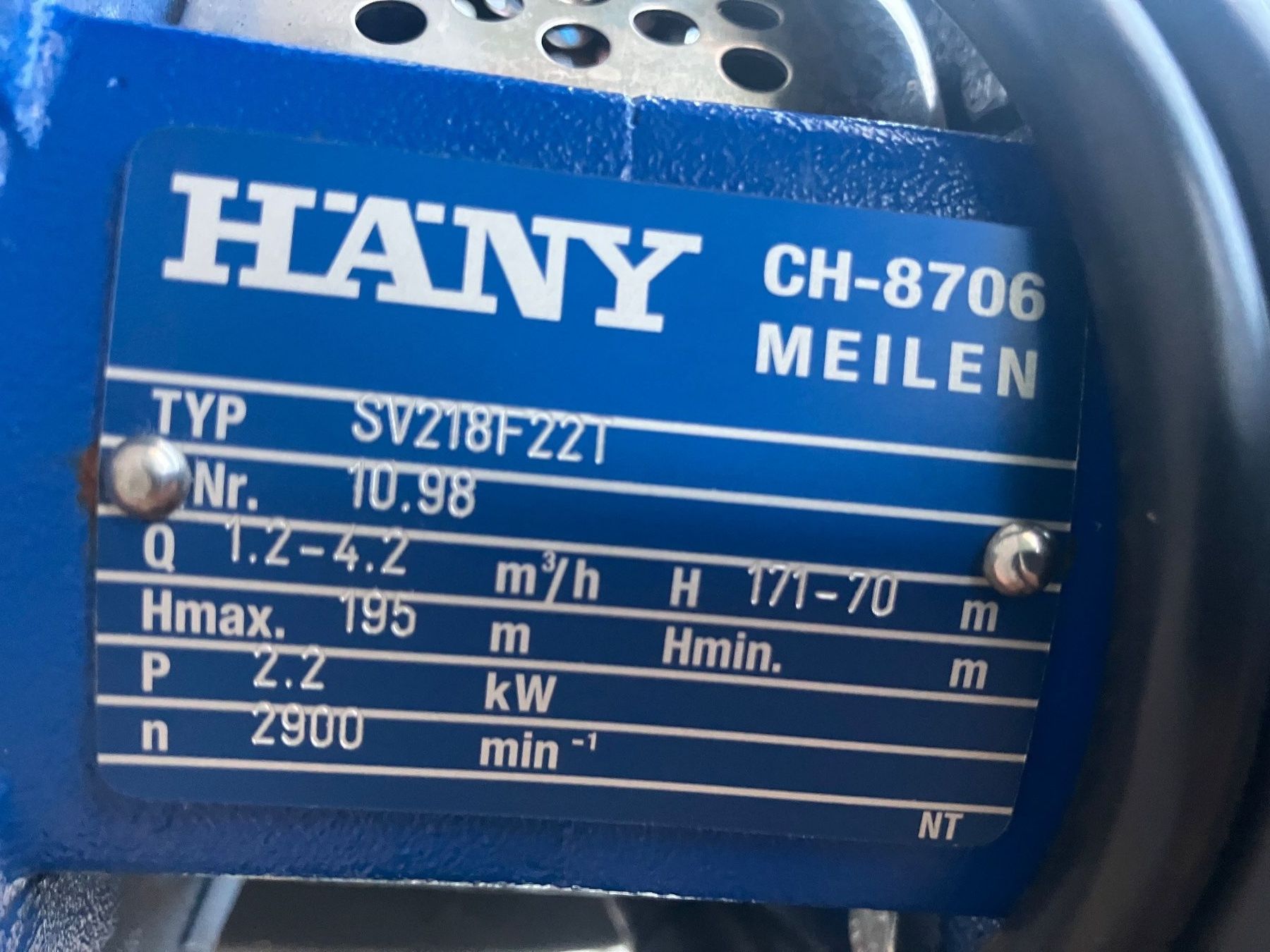 Pompes et pièces: Häny Hochdruckpumpe – D'occasion à Feusisberg par koe_x2cz 3