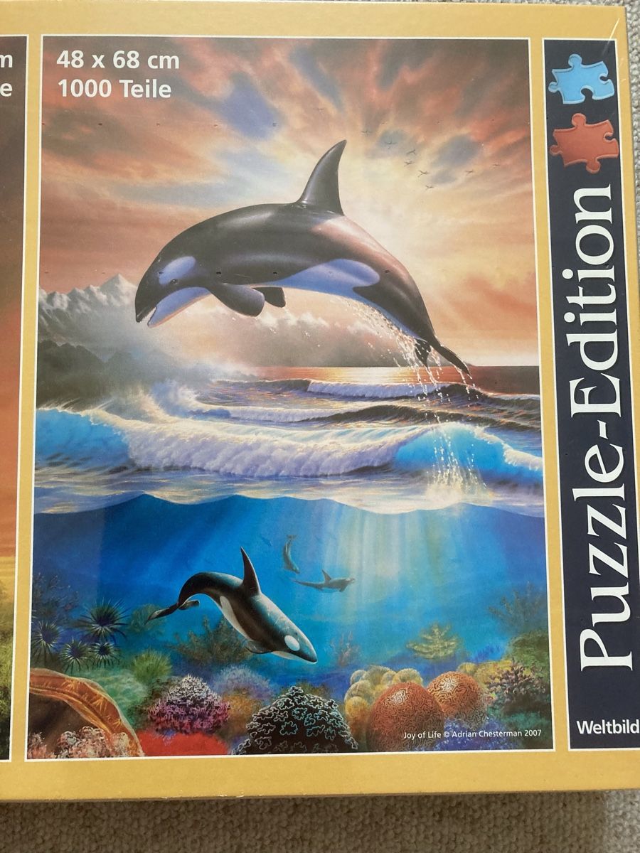 Puzzles: Puzzle Weltbild Edition: Orca / Löwe - 2x1000 Teile – Neu und originalverpackt aus Schübelbach von Mo-99 3