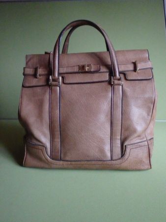 Hochwertige braune grosse Reisetasche Echt Leder Kelly Stile
