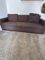 Sofa braun 3-Sitzer mit Bettfunktion und tepisch