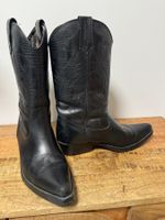 Cowboy Boots Schwarz Leder Grösse 42 Westernstiefel