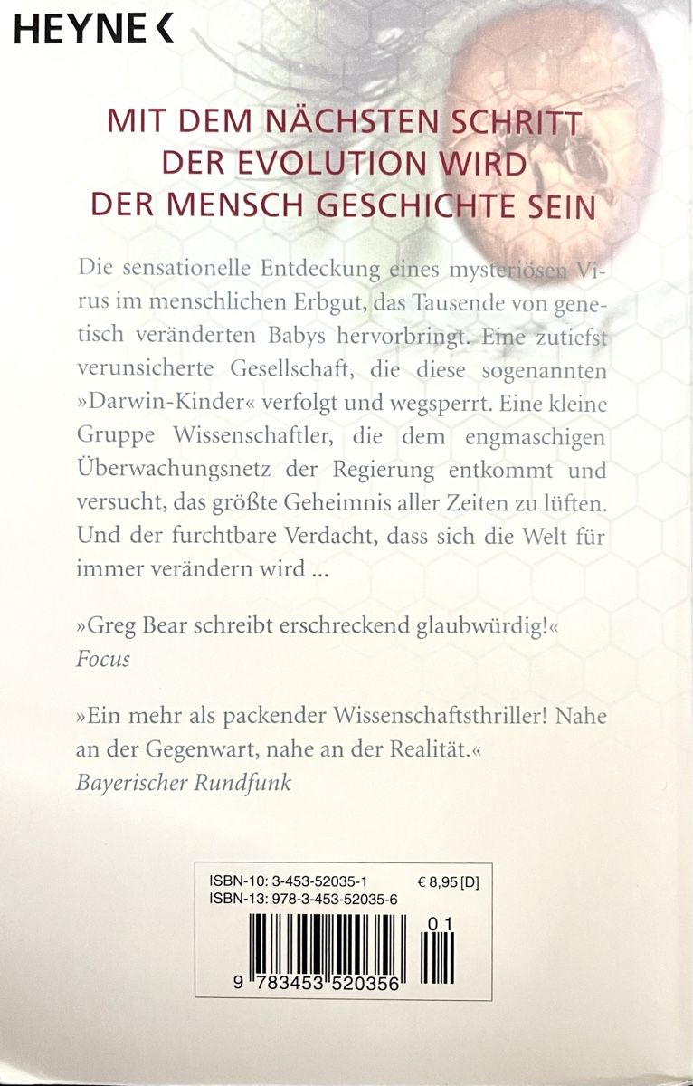 Libri: DIE DARWIN-KINDER - GREG BEAR - TASCHENBUCH - NEU – Nuovo (secondo la descrizione) da Buchs AG venduto da fischli610 1