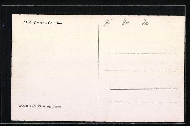 Ansichtskarten: Cresta-Celerina, Haus mit Rundbogen-Eing – Gebraucht aus Berlin von bartko-reher 1