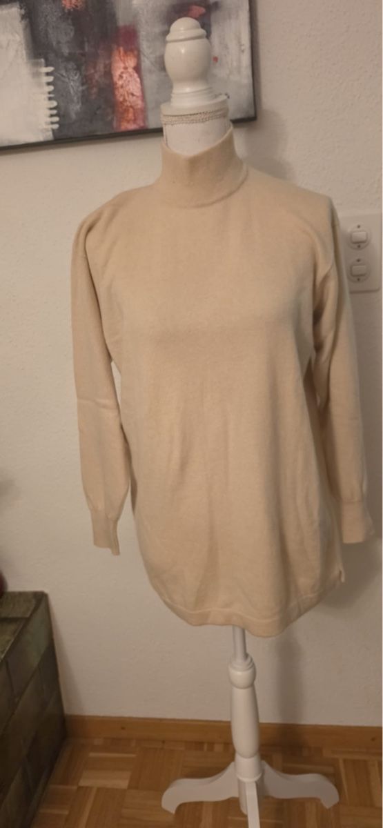 Tuniken: Rollkragen Pullover Longhin Kaschmir beige gr.L – Gebraucht aus St. Gallen von mania03 1